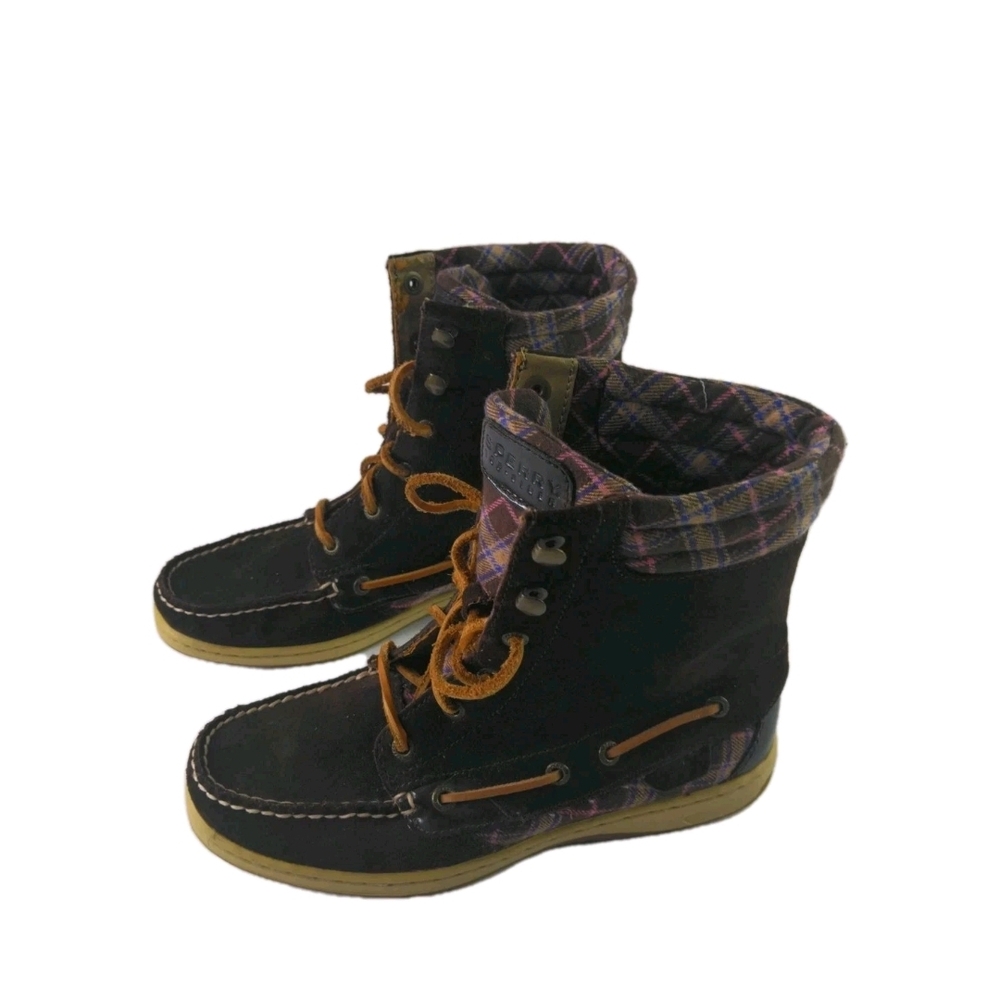 Sperry Women's Suede Leather Ankle Boots Fishing Hiking Size 8